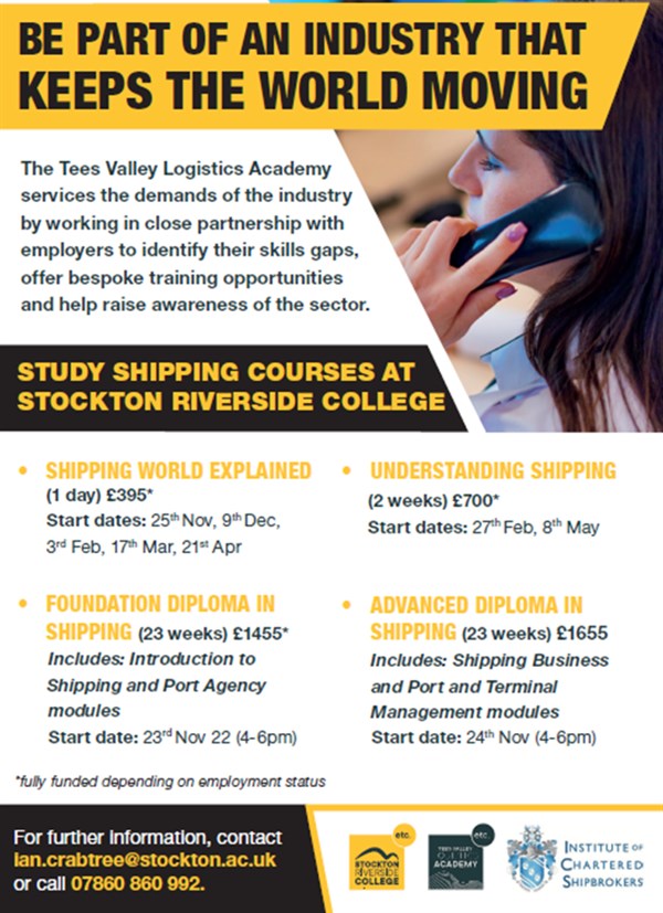 Study Shipping courses at Stockton Riverside College